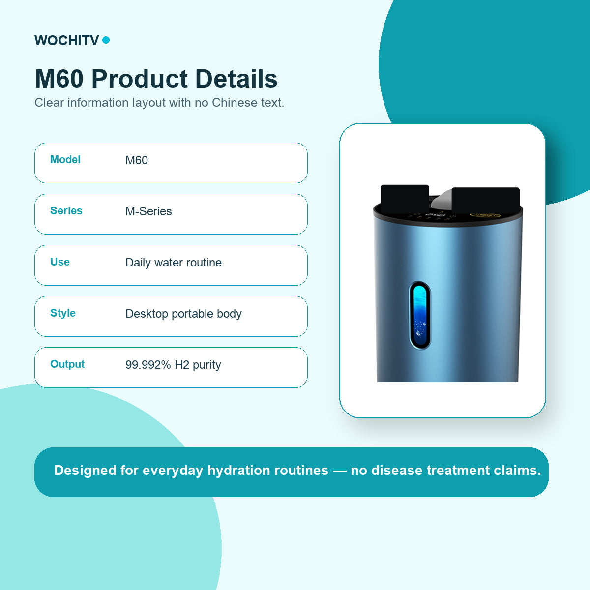 WOCHITV M60 04 product details - hydrogen water product image 4