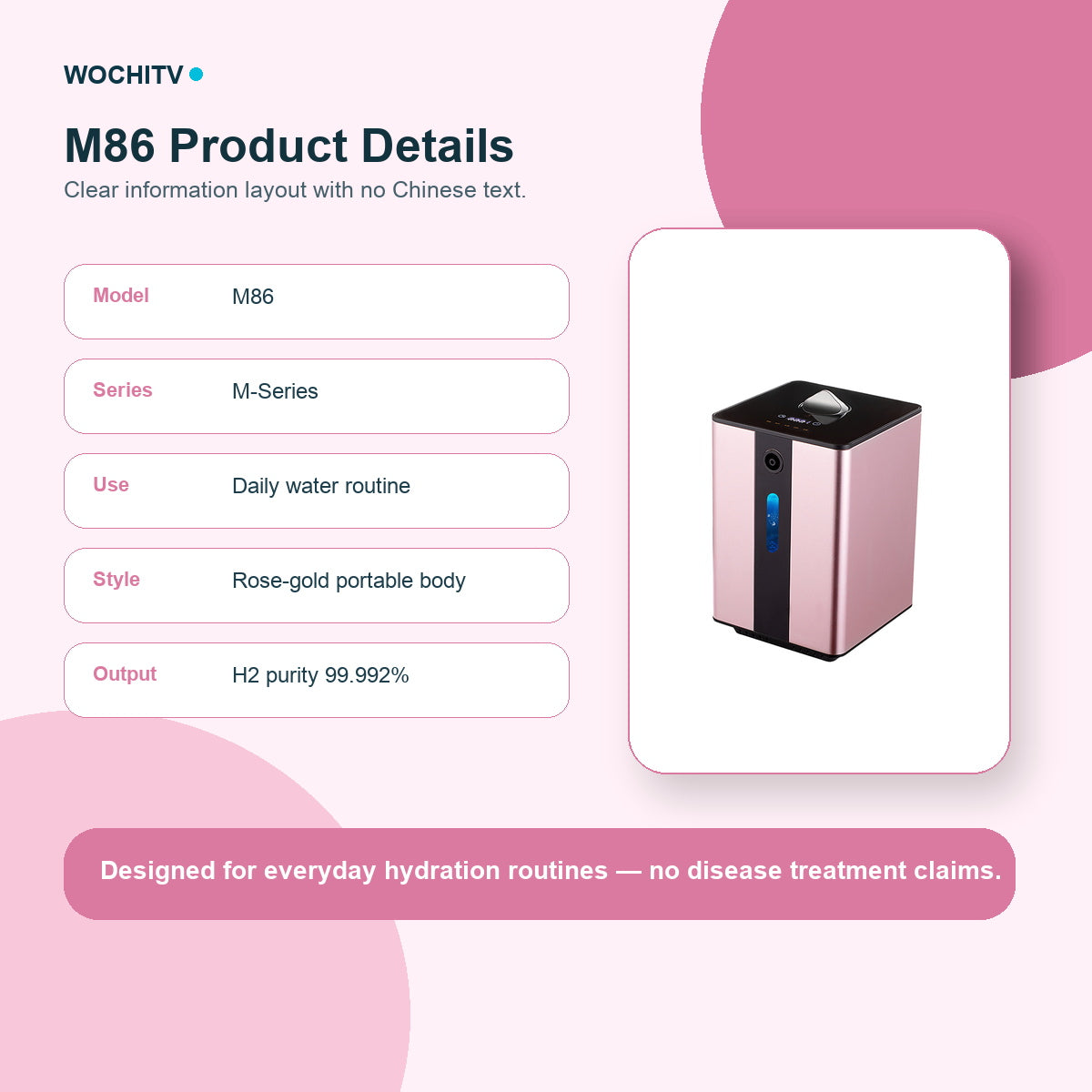 WOCHITV M86 04 product details - hydrogen water product image 4