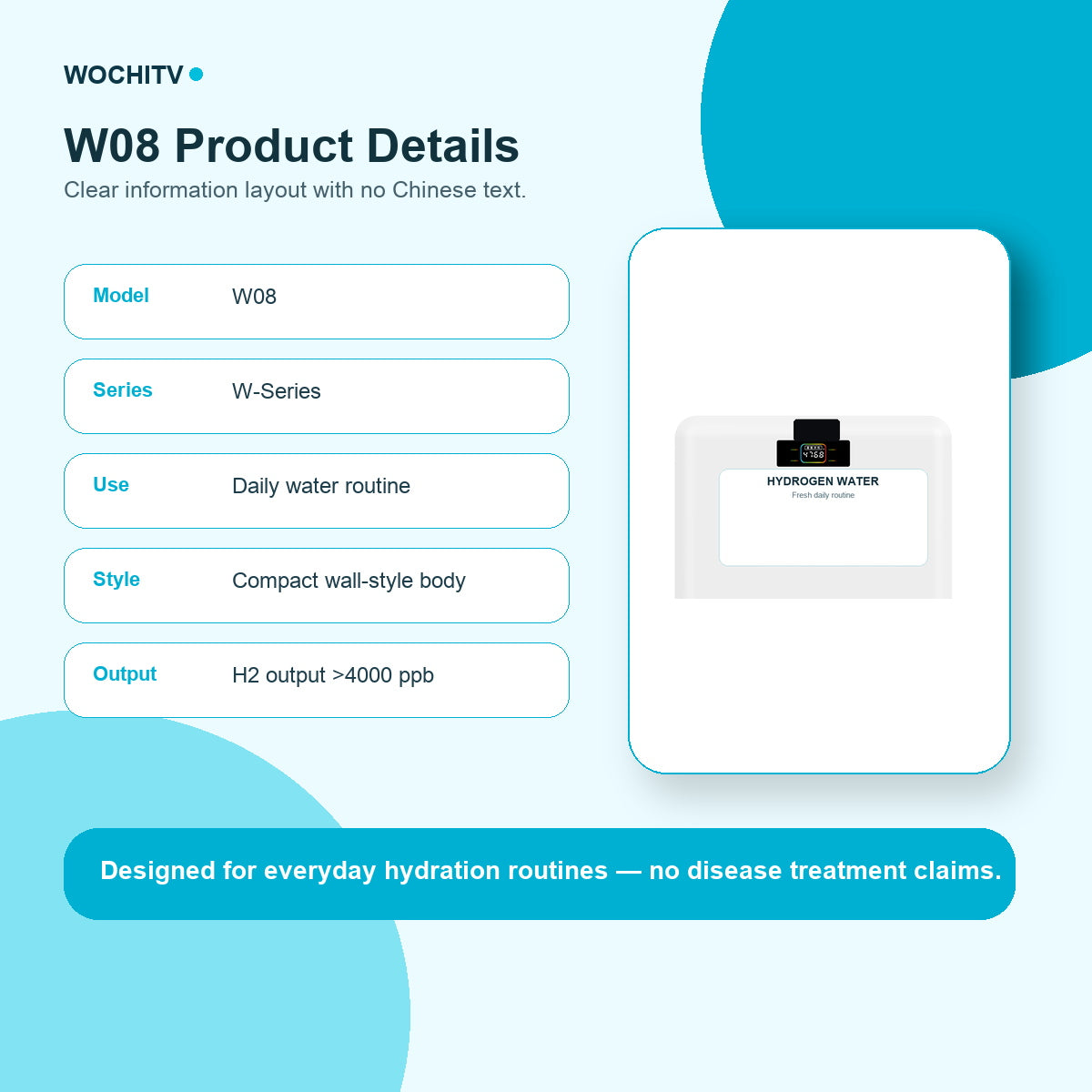 WOCHITV W08 04 product details - hydrogen water product image 4